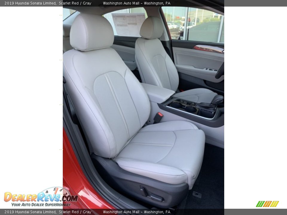 2019 Hyundai Sonata Limited Scarlet Red / Gray Photo #28