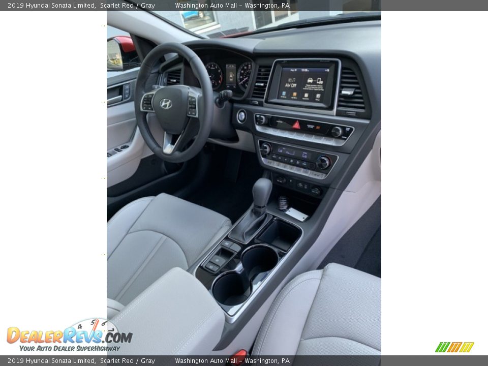 2019 Hyundai Sonata Limited Scarlet Red / Gray Photo #29