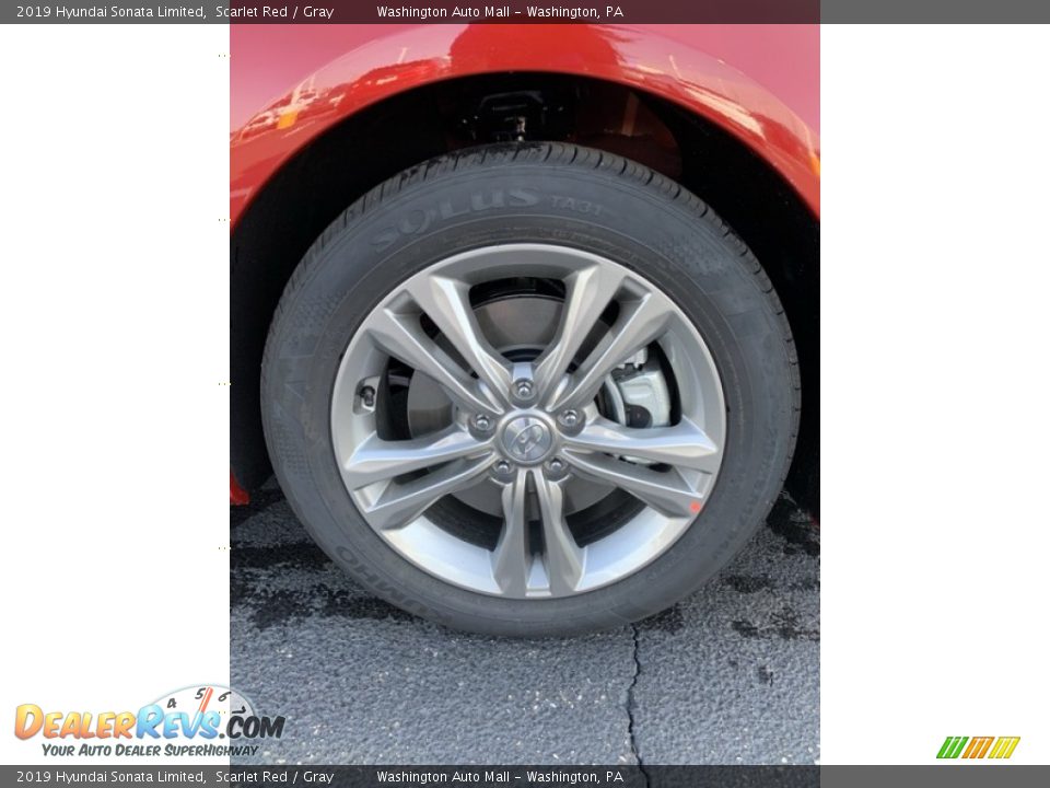 2019 Hyundai Sonata Limited Scarlet Red / Gray Photo #31