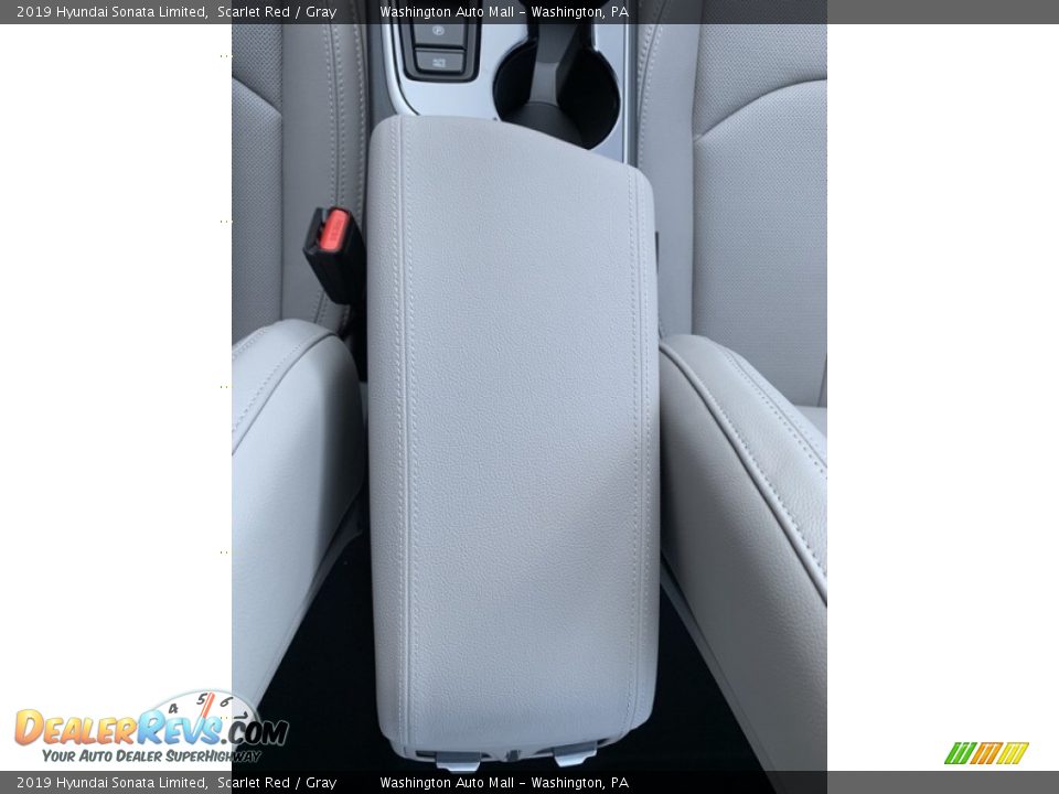 2019 Hyundai Sonata Limited Scarlet Red / Gray Photo #36
