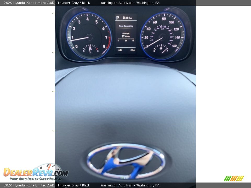 2020 Hyundai Kona Limited AWD Thunder Gray / Black Photo #32