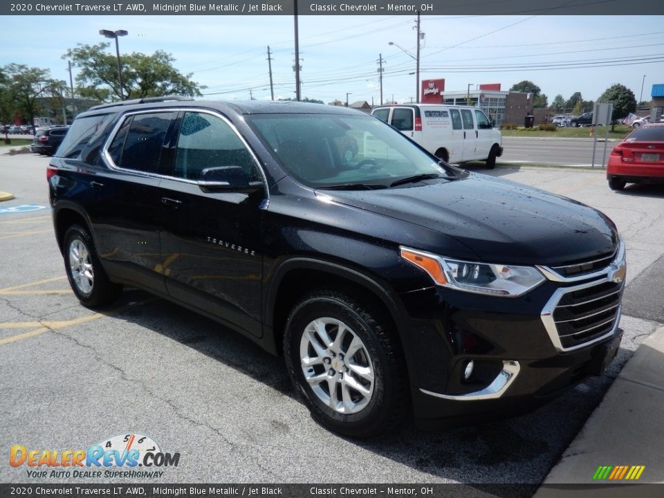 2020 Chevrolet Traverse LT AWD Midnight Blue Metallic / Jet Black Photo #3