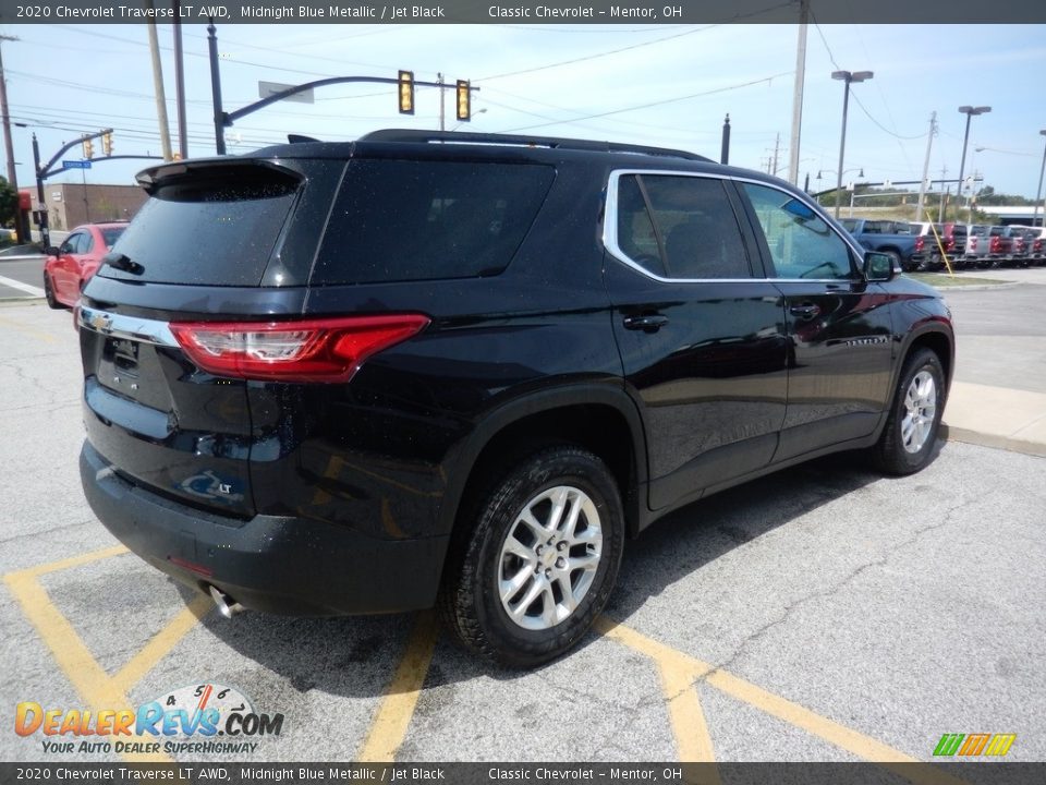 2020 Chevrolet Traverse LT AWD Midnight Blue Metallic / Jet Black Photo #4