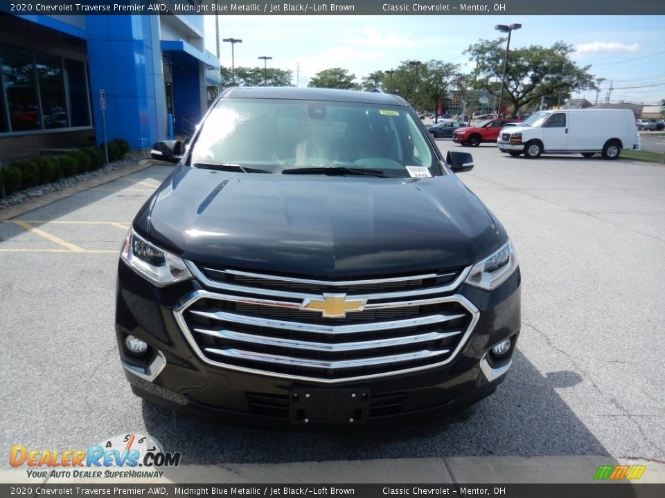 2020 Chevrolet Traverse Premier AWD Midnight Blue Metallic / Jet Black/­Loft Brown Photo #2