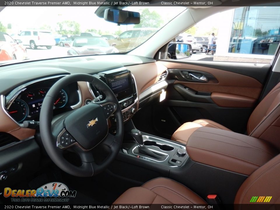 2020 Chevrolet Traverse Premier AWD Midnight Blue Metallic / Jet Black/­Loft Brown Photo #6