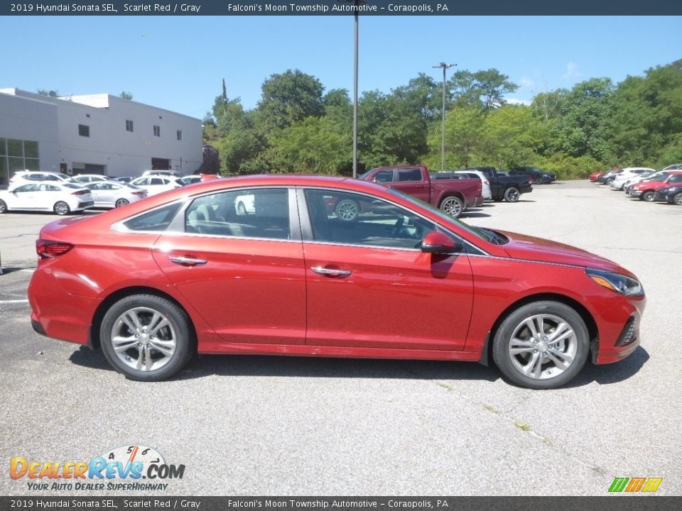 2019 Hyundai Sonata SEL Scarlet Red / Gray Photo #1