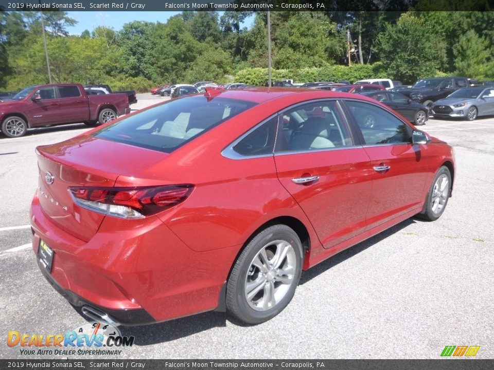 2019 Hyundai Sonata SEL Scarlet Red / Gray Photo #2