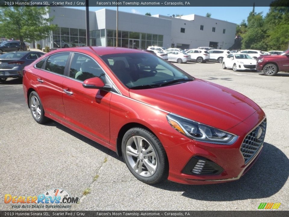 2019 Hyundai Sonata SEL Scarlet Red / Gray Photo #3