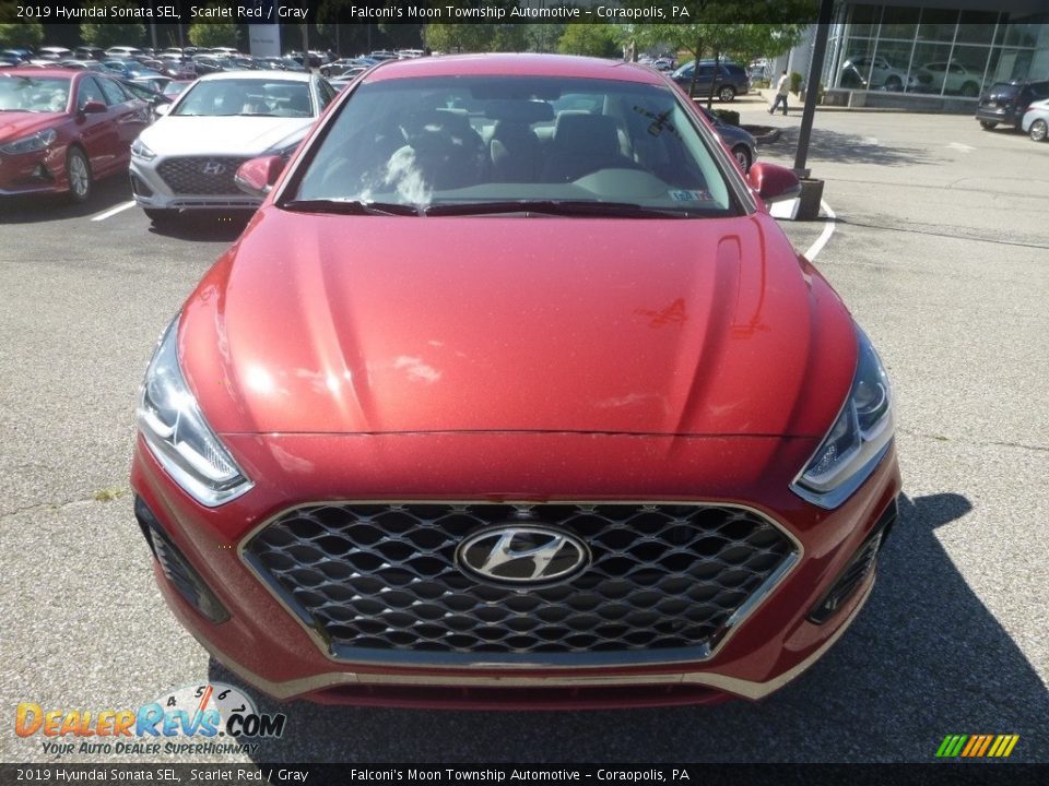 2019 Hyundai Sonata SEL Scarlet Red / Gray Photo #4