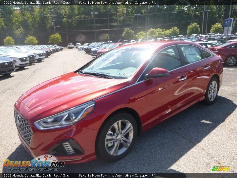 2019 Hyundai Sonata SEL Scarlet Red / Gray Photo #5