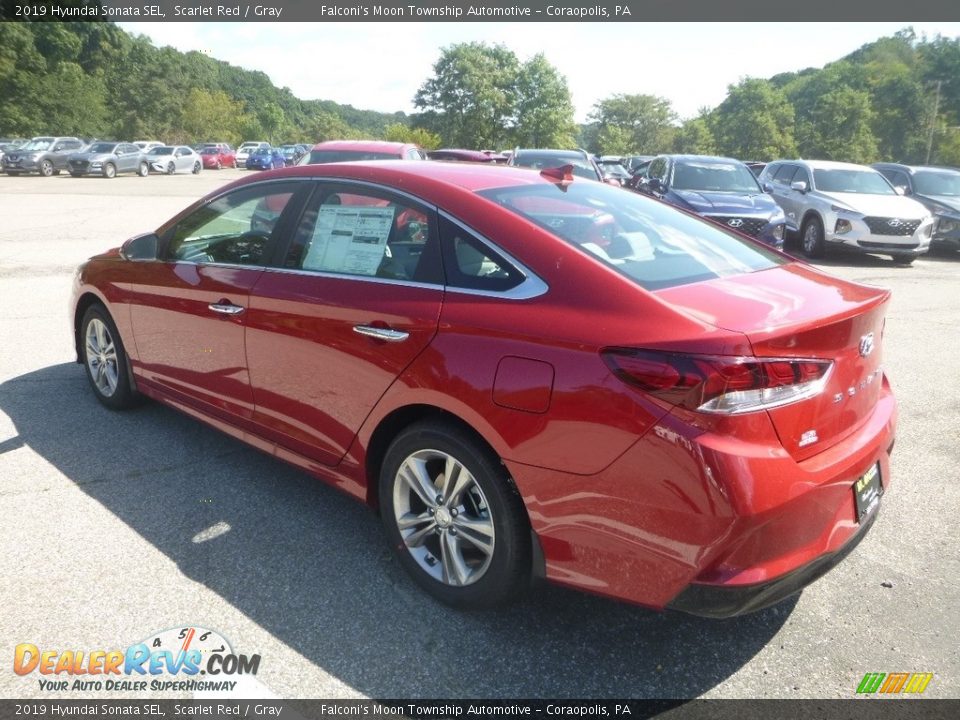 2019 Hyundai Sonata SEL Scarlet Red / Gray Photo #6