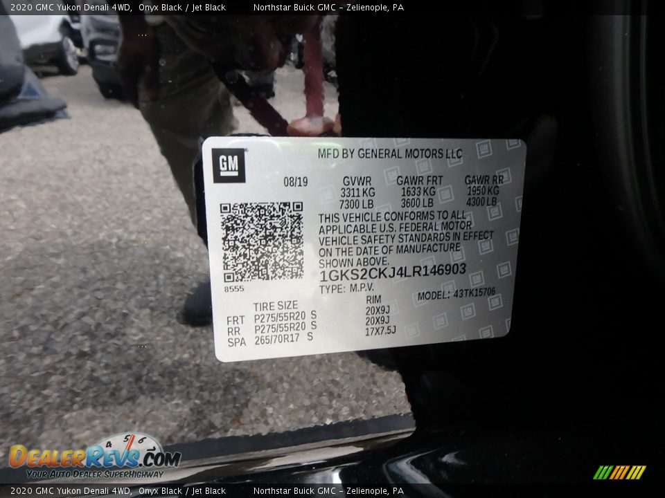 2020 GMC Yukon Denali 4WD Onyx Black / Jet Black Photo #11