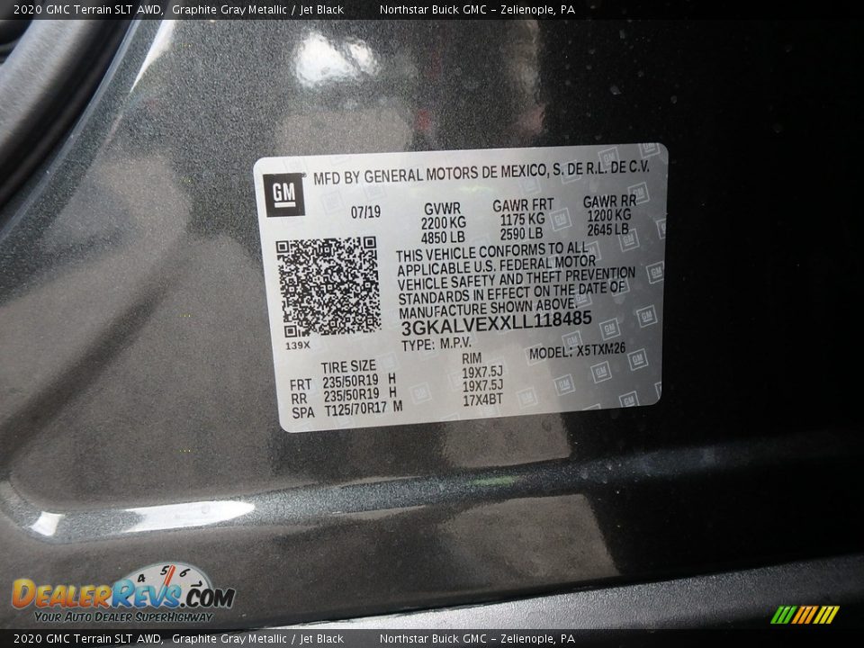 2020 GMC Terrain SLT AWD Graphite Gray Metallic / Jet Black Photo #11