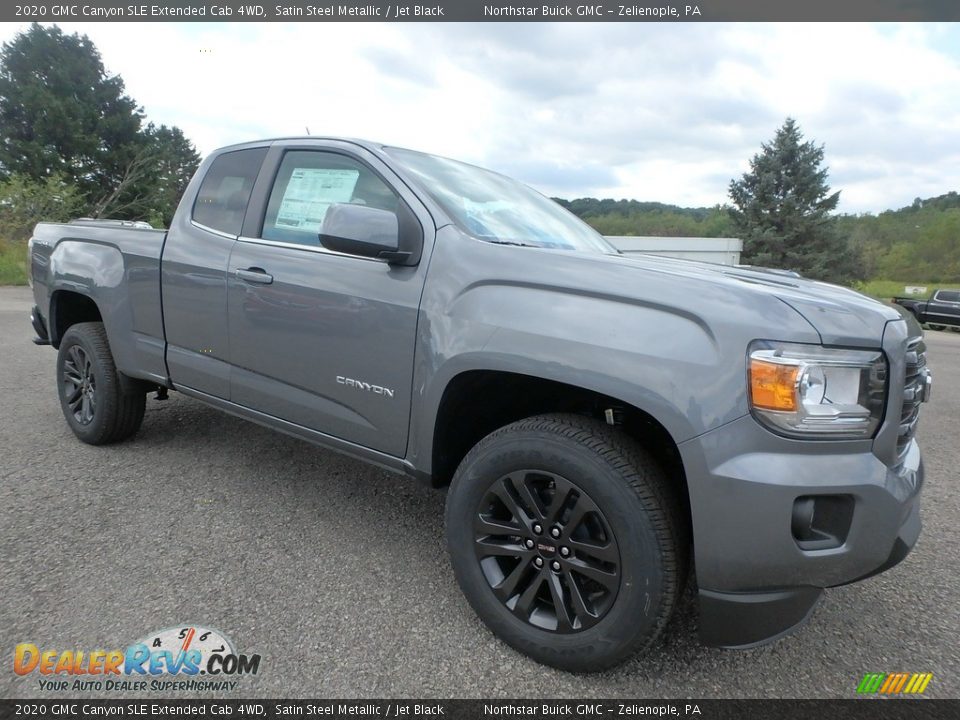 Satin Steel Metallic 2020 GMC Canyon SLE Extended Cab 4WD Photo #3