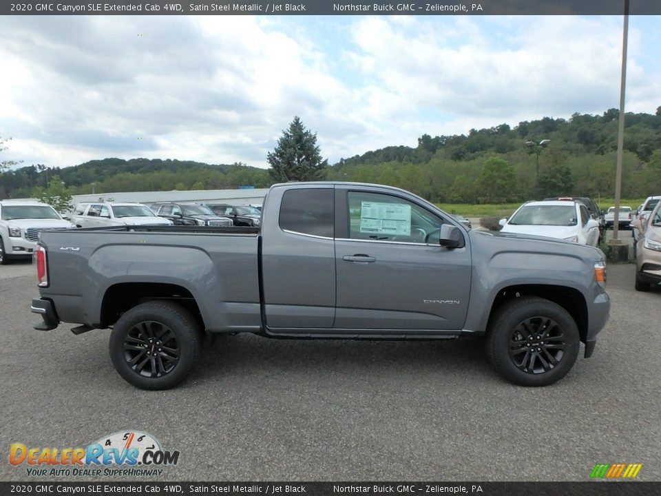 2020 GMC Canyon SLE Extended Cab 4WD Satin Steel Metallic / Jet Black Photo #4