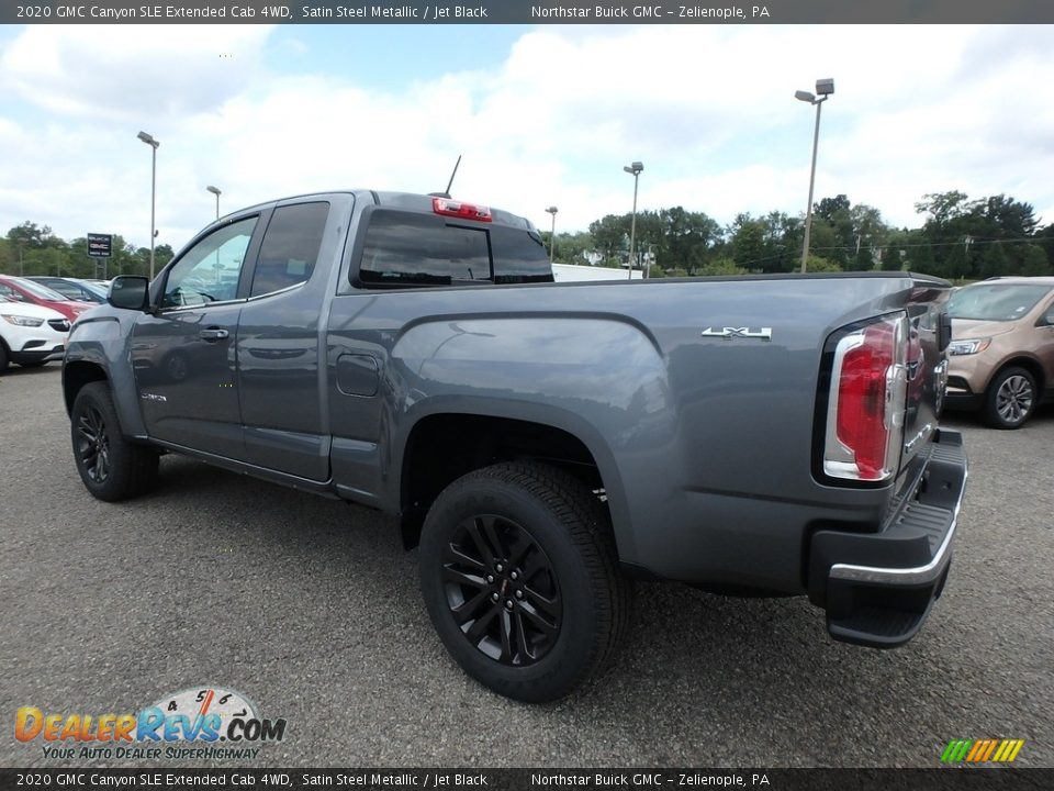 2020 GMC Canyon SLE Extended Cab 4WD Satin Steel Metallic / Jet Black Photo #7