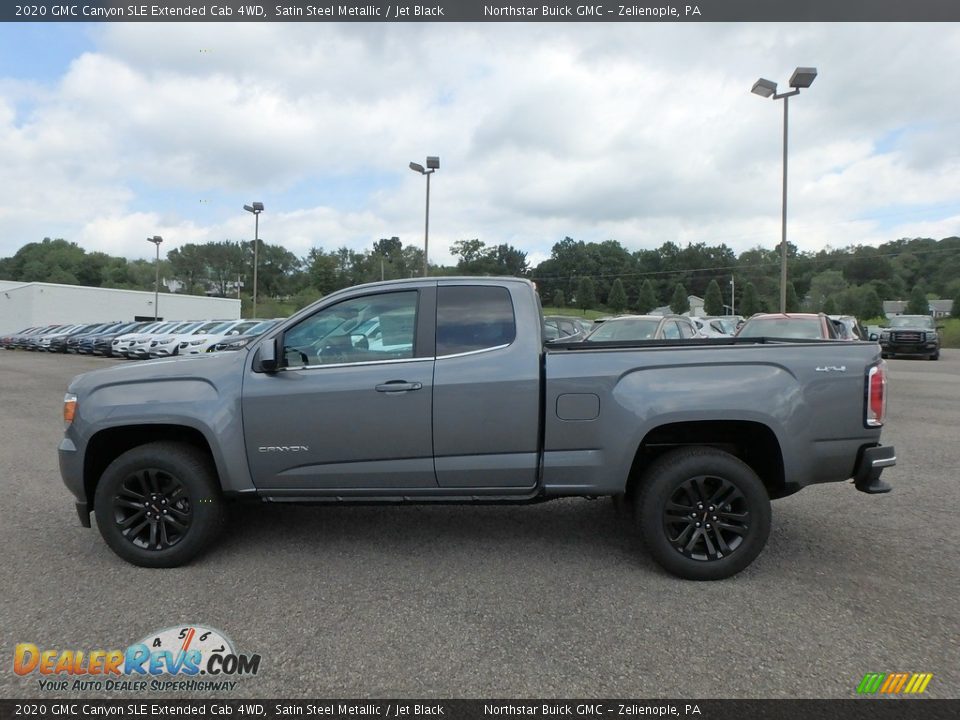 Satin Steel Metallic 2020 GMC Canyon SLE Extended Cab 4WD Photo #8