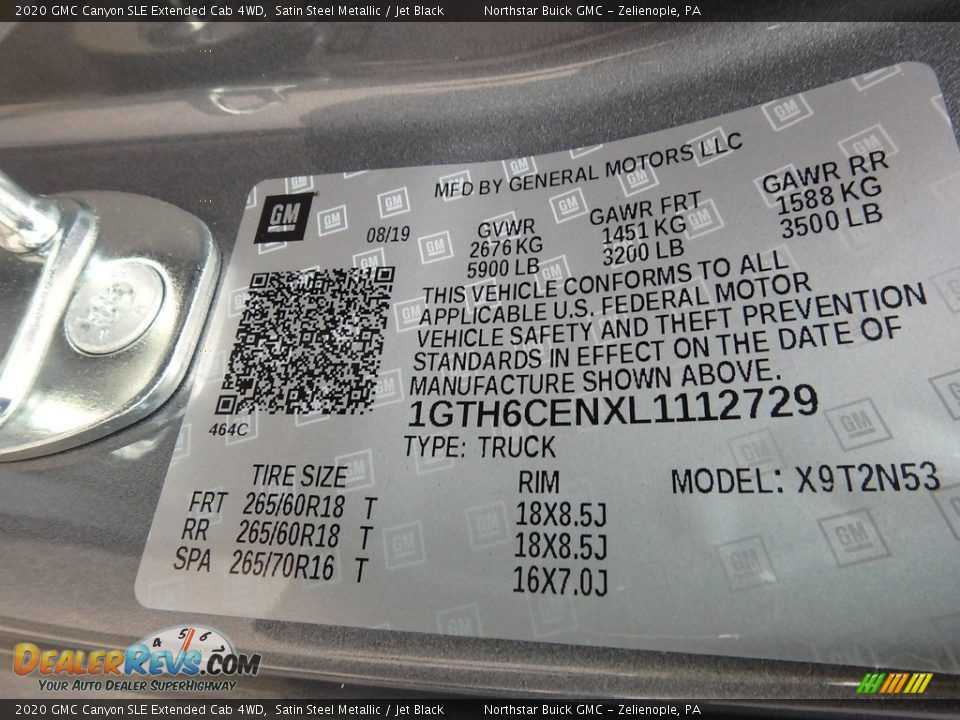 2020 GMC Canyon SLE Extended Cab 4WD Satin Steel Metallic / Jet Black Photo #10