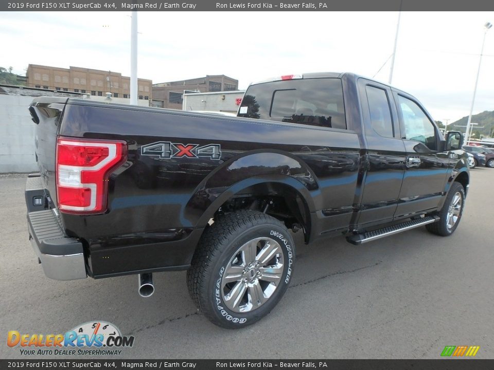 2019 Ford F150 XLT SuperCab 4x4 Magma Red / Earth Gray Photo #2