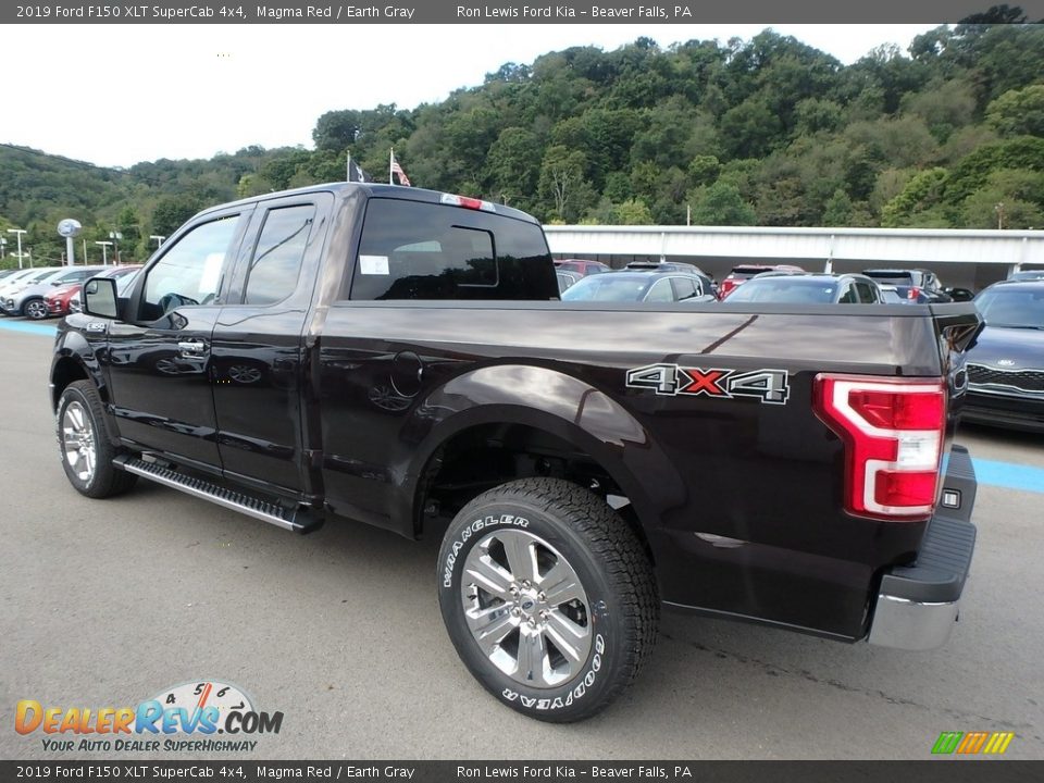 2019 Ford F150 XLT SuperCab 4x4 Magma Red / Earth Gray Photo #4