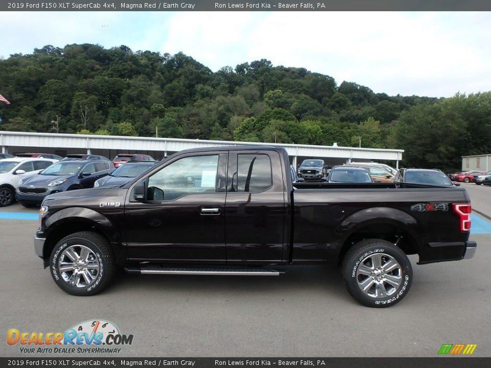 2019 Ford F150 XLT SuperCab 4x4 Magma Red / Earth Gray Photo #5