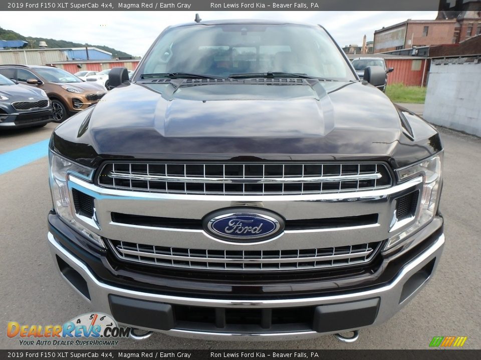 2019 Ford F150 XLT SuperCab 4x4 Magma Red / Earth Gray Photo #7