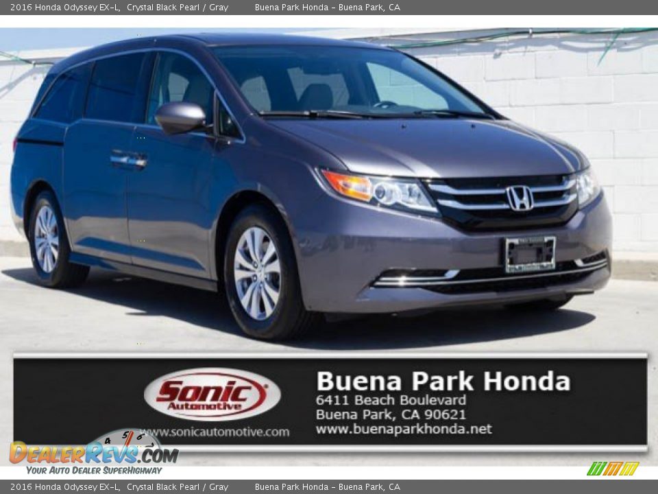 2016 Honda Odyssey EX-L Crystal Black Pearl / Gray Photo #1