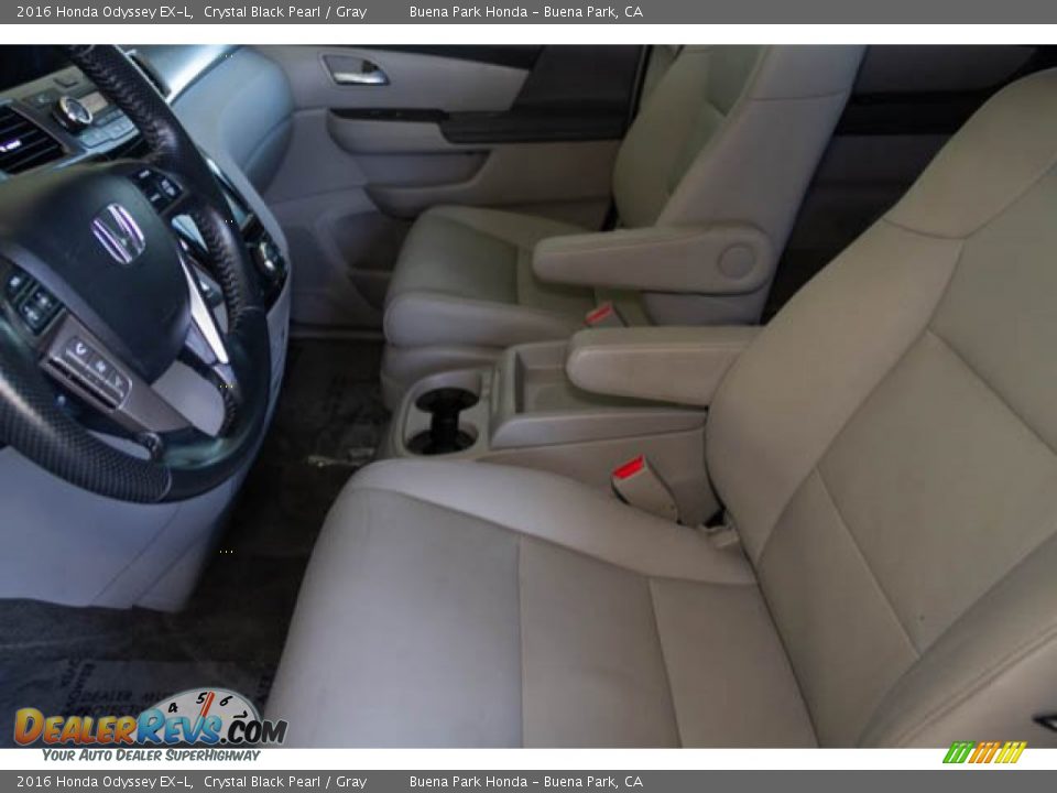 2016 Honda Odyssey EX-L Crystal Black Pearl / Gray Photo #3