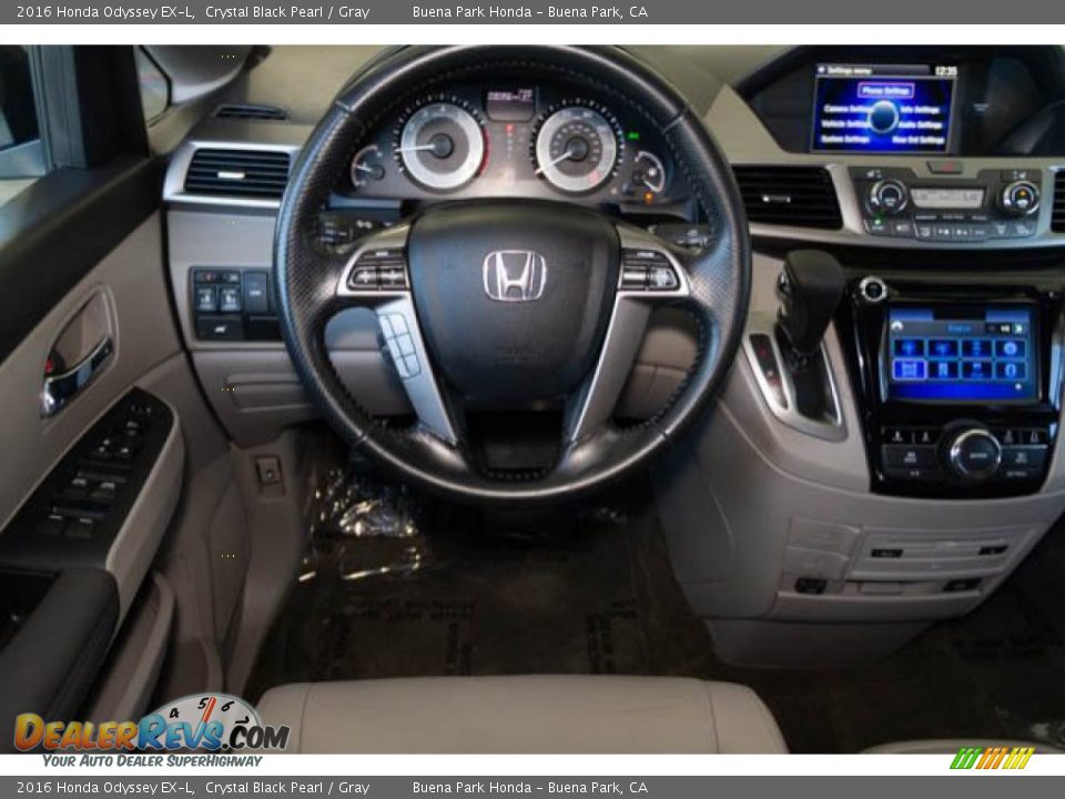 2016 Honda Odyssey EX-L Crystal Black Pearl / Gray Photo #5