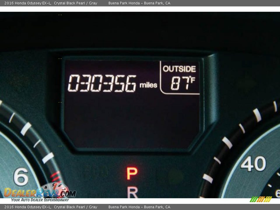 2016 Honda Odyssey EX-L Crystal Black Pearl / Gray Photo #6