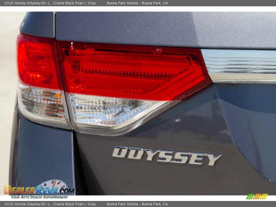 2016 Honda Odyssey EX-L Crystal Black Pearl / Gray Photo #12