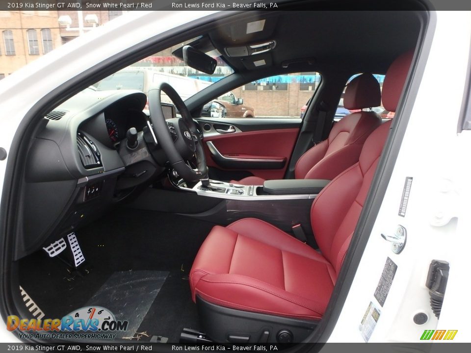 Red Interior - 2019 Kia Stinger GT AWD Photo #13
