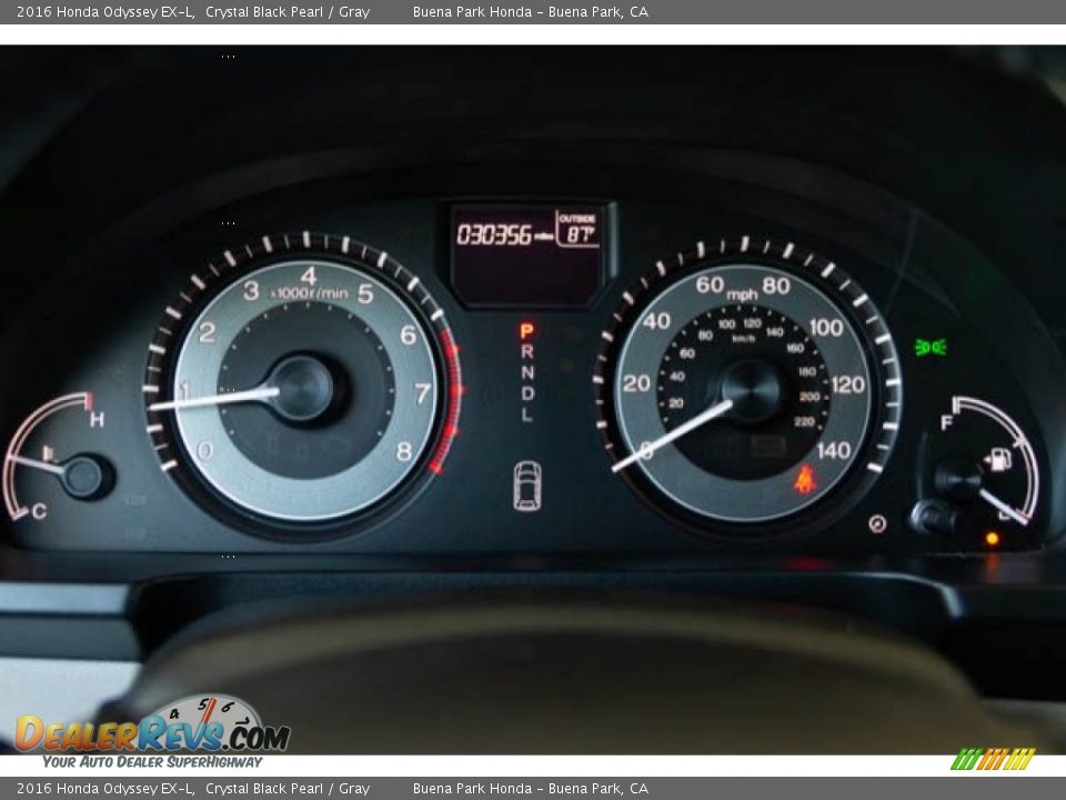 2016 Honda Odyssey EX-L Crystal Black Pearl / Gray Photo #19