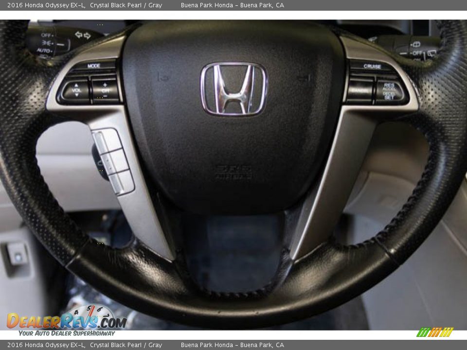 2016 Honda Odyssey EX-L Crystal Black Pearl / Gray Photo #20