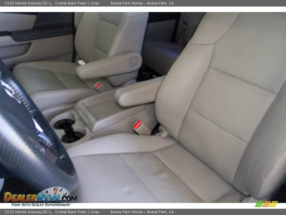 2016 Honda Odyssey EX-L Crystal Black Pearl / Gray Photo #22