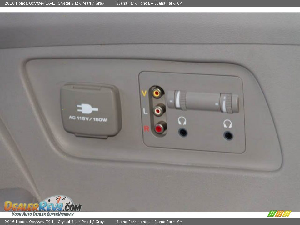 2016 Honda Odyssey EX-L Crystal Black Pearl / Gray Photo #29