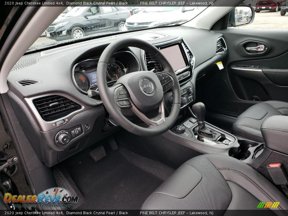 Black Interior - 2020 Jeep Cherokee Limited 4x4 Photo #7