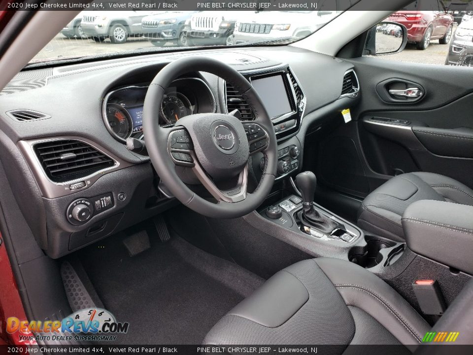 Black Interior - 2020 Jeep Cherokee Limited 4x4 Photo #7