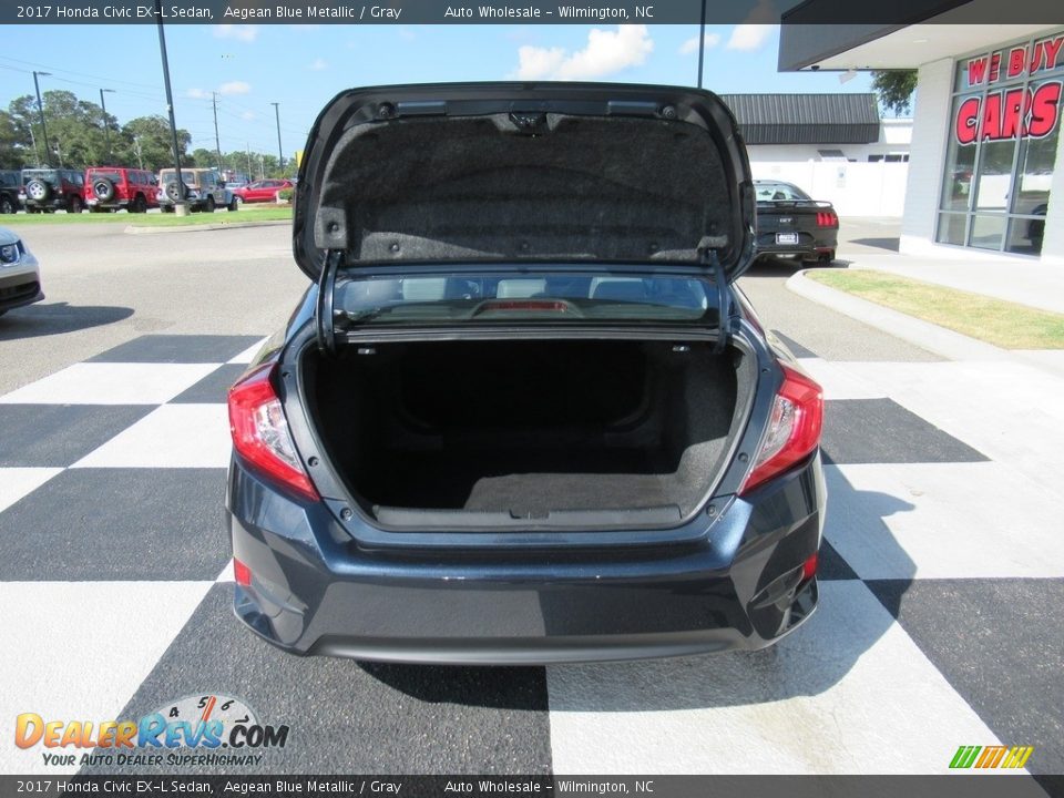 2017 Honda Civic EX-L Sedan Aegean Blue Metallic / Gray Photo #5