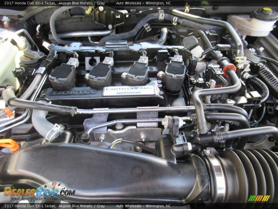 2017 Honda Civic EX-L Sedan Aegean Blue Metallic / Gray Photo #6