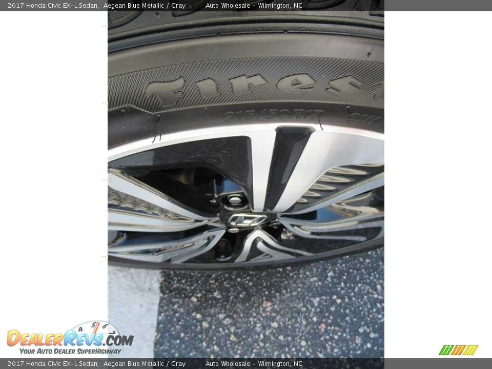 2017 Honda Civic EX-L Sedan Aegean Blue Metallic / Gray Photo #9