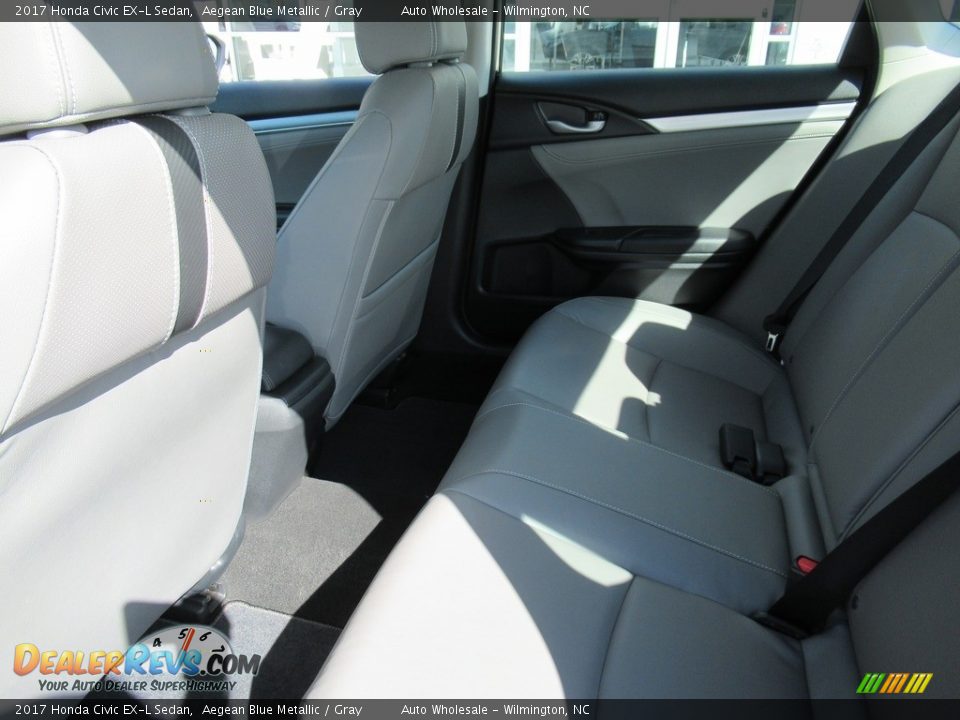 2017 Honda Civic EX-L Sedan Aegean Blue Metallic / Gray Photo #12