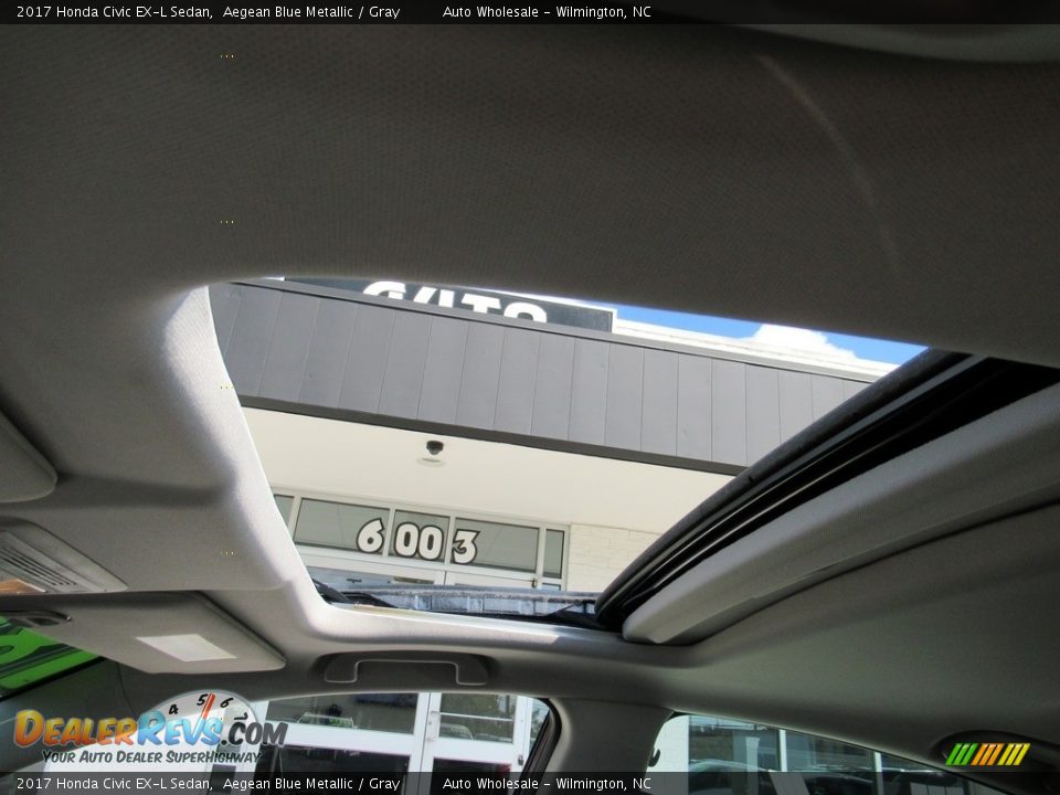 2017 Honda Civic EX-L Sedan Aegean Blue Metallic / Gray Photo #15