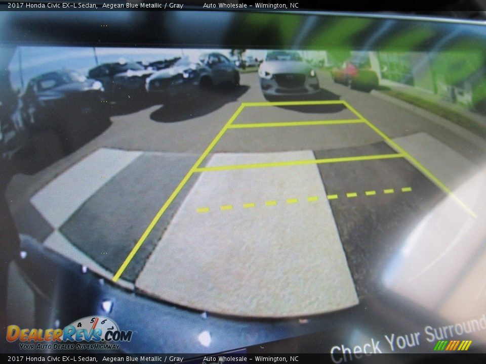 2017 Honda Civic EX-L Sedan Aegean Blue Metallic / Gray Photo #19