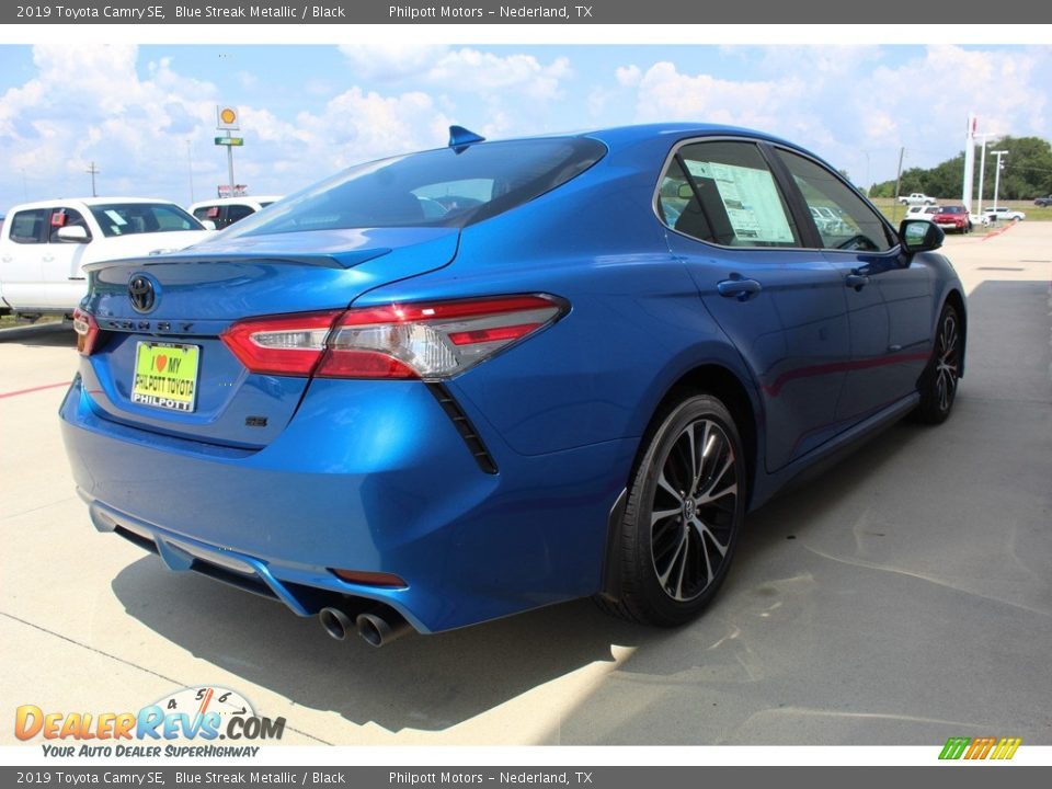 2019 Toyota Camry SE Blue Streak Metallic / Black Photo #8