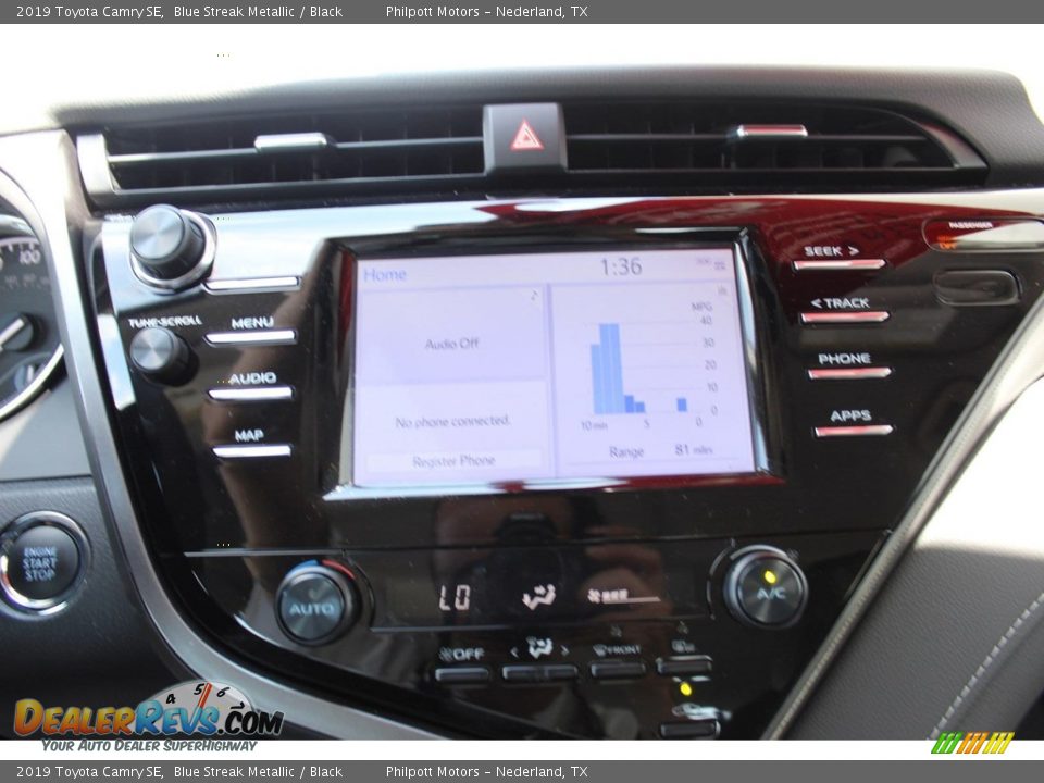 2019 Toyota Camry SE Blue Streak Metallic / Black Photo #16