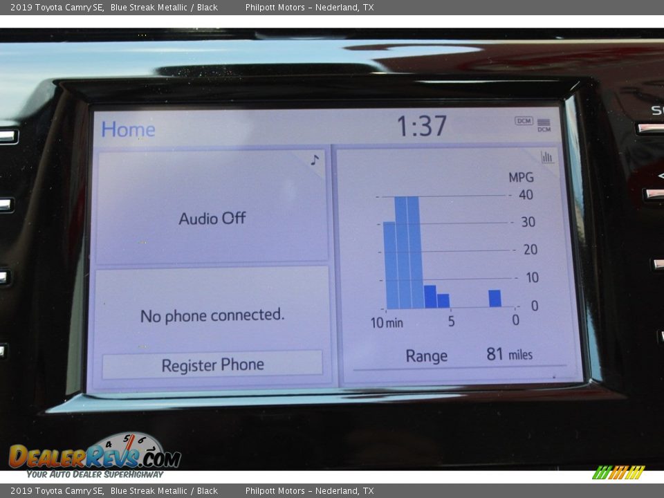 2019 Toyota Camry SE Blue Streak Metallic / Black Photo #17