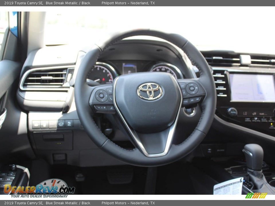 2019 Toyota Camry SE Blue Streak Metallic / Black Photo #22