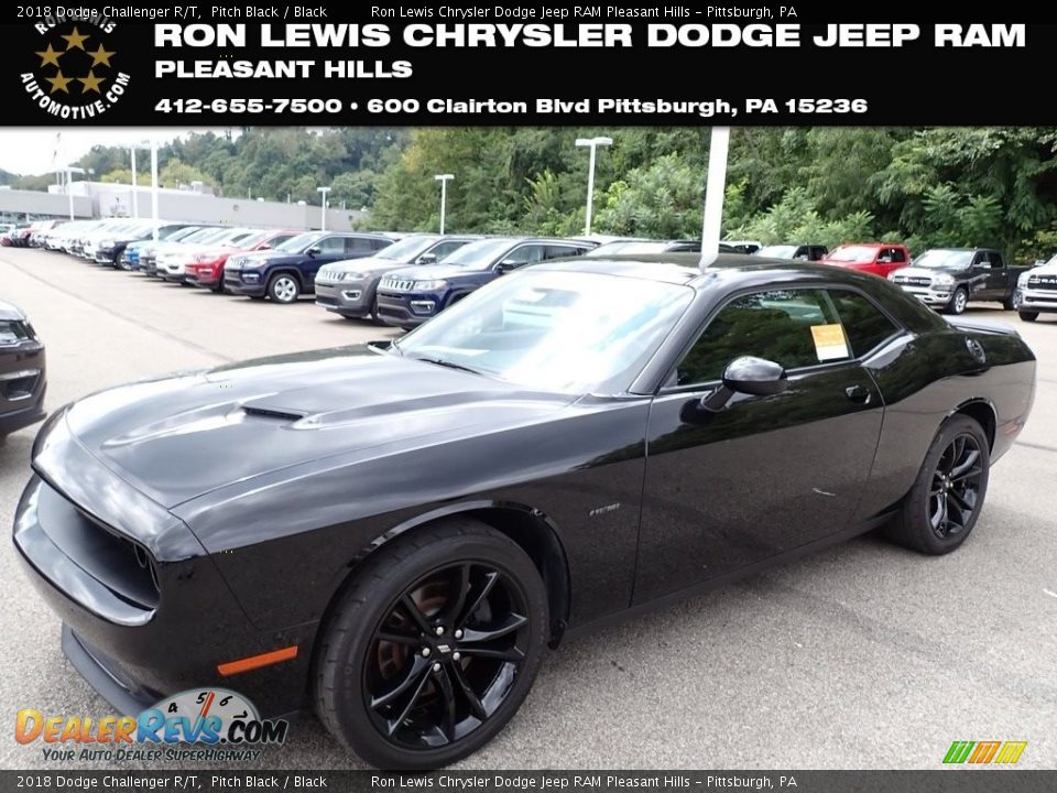 2018 Dodge Challenger R/T Pitch Black / Black Photo #1