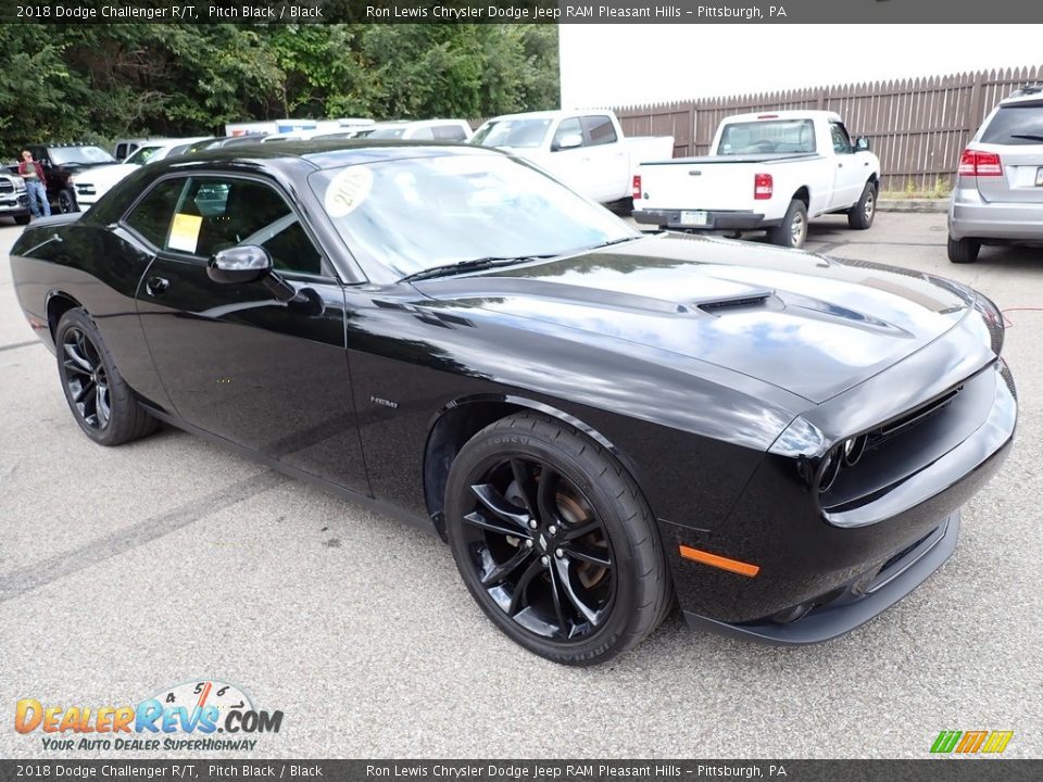 2018 Dodge Challenger R/T Pitch Black / Black Photo #8